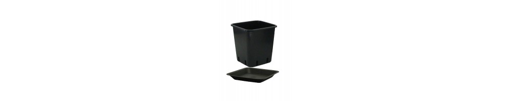 VASI NERI DI PLASTICA ANTISPIRALIZZAZIONE AIR VASE GEOTESSILE TESSUTO SOTTOVASI QUADRATI